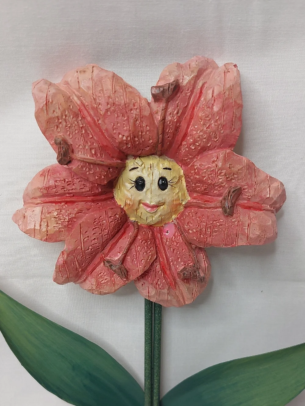 Floral Metal Wall Hook - Yellow and Pink Flower Hooks